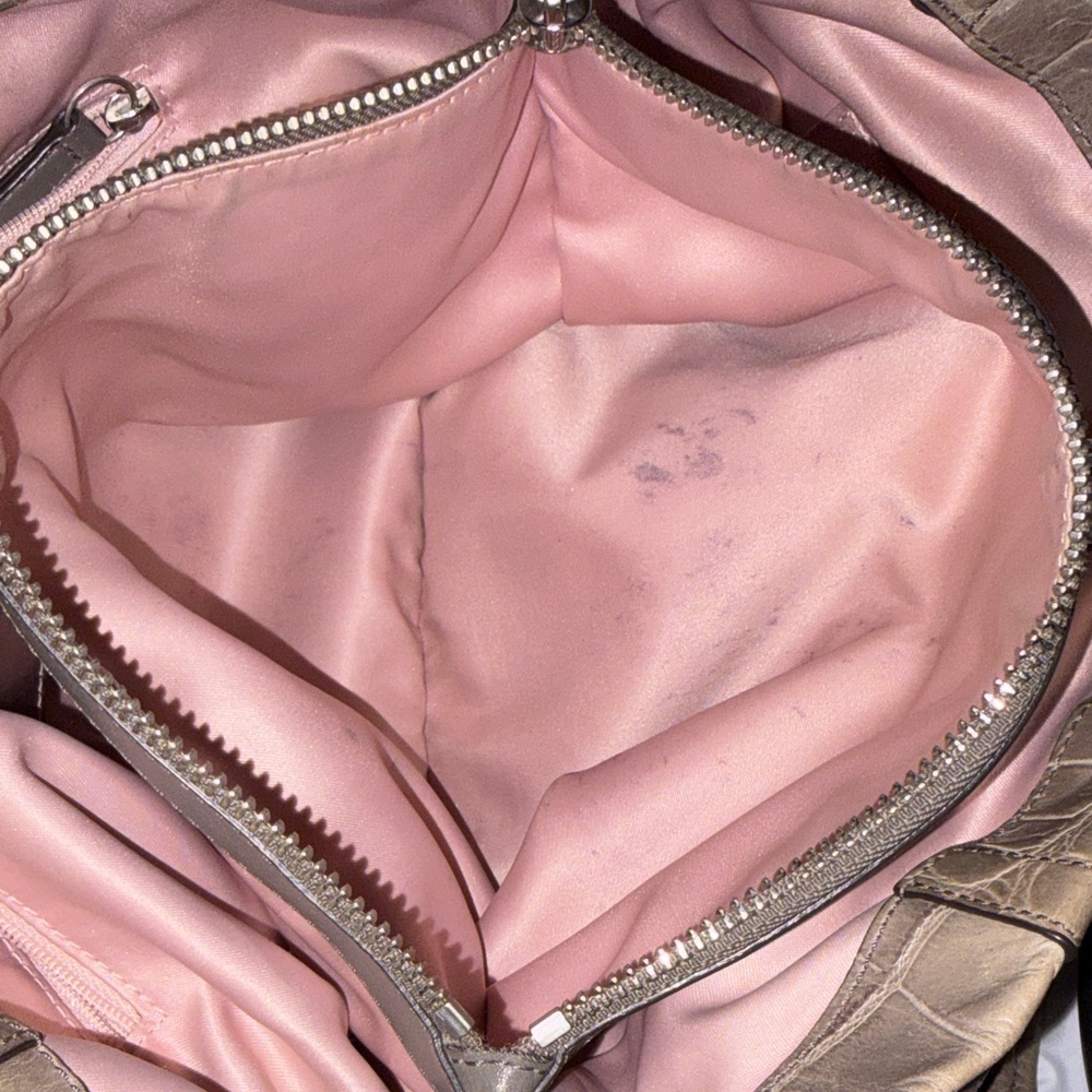 Coach Olive Croc-Embossed Shoulder Bag - Picture 9 of 9